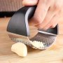 Stainless Steel Garlic Press Rocker - Uncharged Manual Garlic Mincer Crusher Chopper Masher For Kitchen College Dorm Essentials