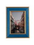 Small Blue Velvet And Gold Photo Frame - None None