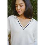 Harper Cotton Placket Knit - Cranberry Juice Small