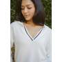 Harper Cotton Placket Knit - Cranberry Juice / Small