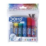 Doms Glitter Glue 5.5ML 6COL 3483