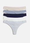 5-PACK Seamless Thong Briefs - Light Blue navy Blue
