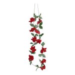 Red Poinsettia Garland 10CM Flowers 1.8M