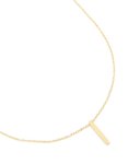 Waterproof Gold Plated Stainless Steel Pillar Engravable Pendant Necklace
