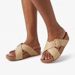 Lulu Cross Slide With Inlay Buckle - Cappuccino - 8