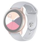 For Samsung Galaxy Watch ACTIVE2 Bluetooth Version 40MM Smart Watch Solid Color Silicone Watch Band Size:s Grey