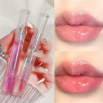 6 Colors Lip Gloss Lustrous Dewy Finish Moisturizing Shimmer Lip Stain Tinted Lip Balm Long Lasting Nourishing Lighten Lips Line
