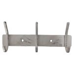 Metal Wall Mount Rack White 3 Hooks