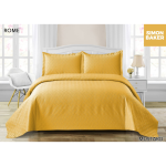Simon Baker - Rome Quilted Bedspread - Mustard Various Sizes - Three Quarter - 180CM X 250CM + 1 Pillowcase 50CM X 70CM +