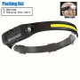 1pc/2pcs Multifunctional COB Headlight USB Charging Strong Light Headlight Suitable For Outdoor Night Running Fishing