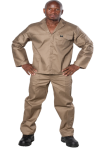 Vulcan Overall Std 2PCE Khaki 38 Chest 34 Waist