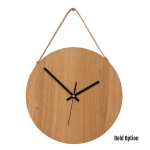 Magna Wall Clock In Oak - 250MM Dia Clear Varnish Bold Black Second Hand
