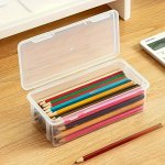 Lightweight Translucent Pencil Case: Big Capacity & Frosted Design Storage Box For School Supplies Student Pencil Case Practical