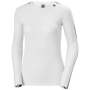 Women's Hh Lifa Lightweight Stripe Longsleeve Crew Base Layer - 001 White / XL