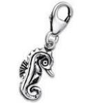 C28284 - 925 Sterling Silver Sea Horse Charm Dangle