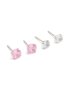 Tweens Waterproof Gold Plated Stainless Steel Cubic Zirconia Earrings Pack