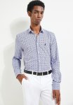 Polo Thebe Dot Printed Long Sleeve Shirt - Blue