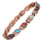 Magenergy Copper Bracelets For Women Strength Magnetic Bracelet 99.9% Pure Copper Wristband With 3500 Gauss Neodymium Magnets Ad