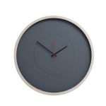 Grey Large Deep Frame Round Clock
