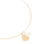 Goldair Gold & Silver Double Heart Pendant Necklace