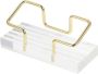 Acrylic And Iron Business Card Holder With Wave Pattern Desk Organizer