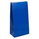 Vibrant Royal Blue Paper Party Bags Pack Of 12 - Premium Quality Perfect For Celebrations & Gifts