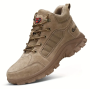 Guyisa Heavy Duty Steel Toe Safety Shoes - Smash And Puncture Resistant - Khaki / UK5.5