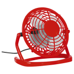Desk Fan - Red Std Regular