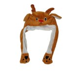 Brown Reindeer Squeeze Hat