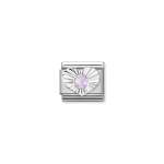 Composable Link Silver Heart Pink Opal