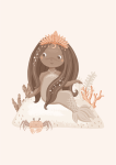 Mermaid 4" : Canvas Print - 600MM X 600MM