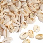 100PCS Cowrie Shell Beads White Natural Spiral Shell Bead For Jewelry Making Summer Beach Cowrie Shells For Diy Craft Bracelets