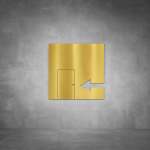 Entrance To The Left Sign - Polished Brass