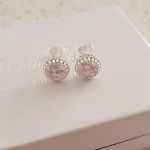 C1226 - 925 Sterling Silver Cz Ear Stud Earrings 8MM
