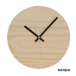Quinn Wall Clock In Pine - 250MM Dia Cotton White Bold White Second Hand