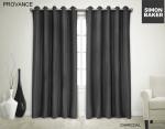 Simon Baker Provance Eyelet Curtain Charcoal Various Lengths - Charcoal W 265 X L 220CM