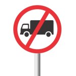 No Goods Vehicles Road Sign R229