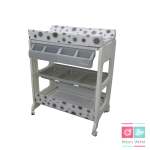 Mola-bath Changing Unit - Grey Circles