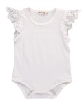 Sleeveless White Flutter Sleeve Romper