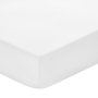 Cotton 200 Thread Count Fitted SHEET - White - 3/4 Xlxd 107 X 202 X 35CM