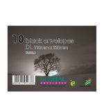 Dl Envelopes Black 10S