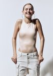 Low-back Thong Body - Light Beige