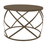Cross Coffee Table - Mocha Bronze Gold Ferro