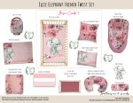 Cot Duvet Bedding Ellie Elephant French Twist Set