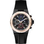 Ben Sherman Men's Black & Rose Gold Chronograph Watch With Black Silicone Strap