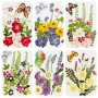 Pressed Flower Art Kit With Butterfly Stickers 15-18 Pcs - Artificial Pressed Flowers For Diy Crafts Bookmarks Greeting Cards Invitations Jewelry Aroma Candle Decors