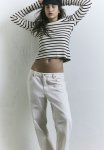 Ribbed Jersey Top - White
