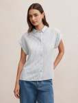 Tia Collar Button Shirt - 18 Harbour Stripe