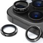 3-PACK HD Transparent Camera Lens Protectors For Iphone 15 14 13 12 11 Pro Max - Aluminum Alloy Circular Lens Covers