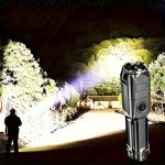 Ultra-bright Zoomable Flashlight - Portable Rechargeable With 400MAH Battery Durable Abs Long Range & Dimmable For Outdoor And H